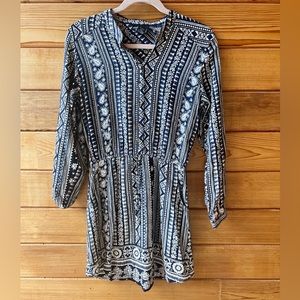 Angie Navy Blue Patterned Dress Size Small